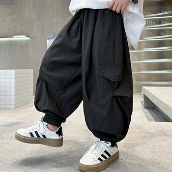 Children's Clothing Boys' Pants Summer Cool Anti-Mosquito Pants 2026 New Loose Thin Long Pants Kidsren's Spring Cargo Pants