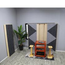 Huisheng acoustic baffle solid wood piano room sound-absorbing diffusion board outdoor performance mobile barrier conference room sound insulation