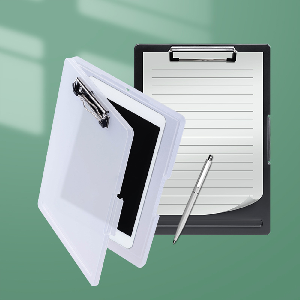 Multifunction A4 with pen slot writing plate clip transparent desktop file containing box file home document box office folder office information clip office supplies paper pad ipad