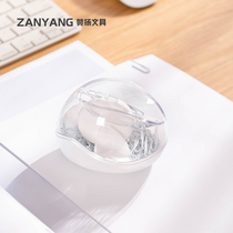 Plastic transparent magnetic paper clip storage box white ribbon paper clip desktop paper clip paper clip box pin storage simple office supplies stationery paper clip roller paper clip