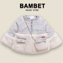 Italy Bambet girls autumn winter clothing 2021 New Korean version of thick cotton coat children small fragrant wind coat