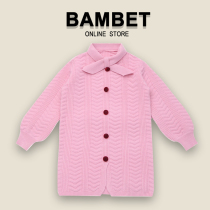 Italy Bambet girls sweater dress 2021 new autumn winter dress long bottoming childrens knitted skirt