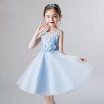 Italian Bambet girl dress 2021 new childrens skirt high end dress little girl puffy skirt