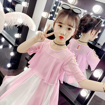 Italian girls Summer chiffon dress little girl Summer thin Chinese childrens dress Princess dress