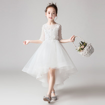 Italian childrens dress high-end princess dress flower girl wedding dress girl model catwalk dress girl