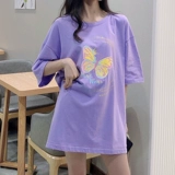 Tide, футболка с коротким рукавом, 2020, оверсайз, круглый воротник