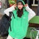 2019 Hàn Quốc rơi mới ulzzang loose-fitting tay letterhood-clad vest triều áo khoác phụ nữ