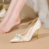 Свадебные туфли, свадебное платье, обувь на высоком каблуке, платье подружки невесты, цвета шампанского, французский стиль, большой размер