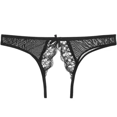 Clear ladies sexy underwear lace low waist ultra-thin mesh hot one-piece perspective seduction temptation thong free