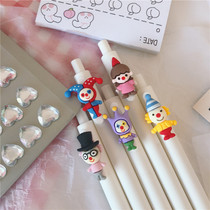 Press gel pen Cute New Year pen set creative black 0 5 Student exam pen stationery Net red pen Cute super cute girl heart ins Japanese water-based black pen Carbon pen New Year gift