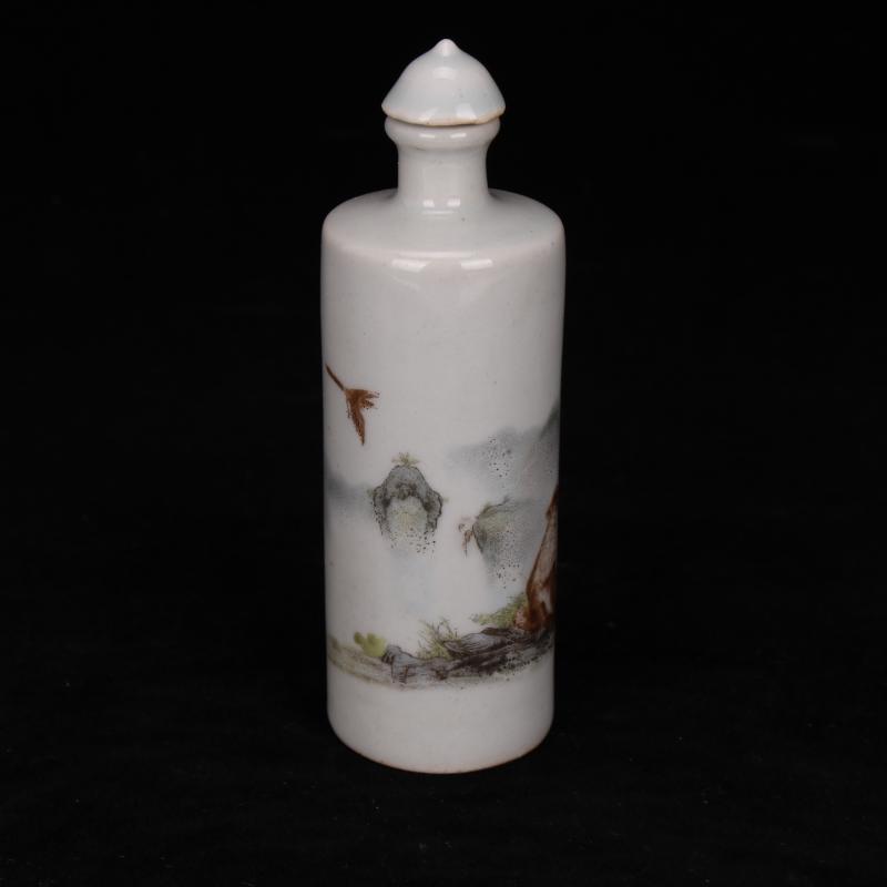 Jingdezhen archaize play jade antique old porcelain mini snuff bottle the study ancient frame to collect small place