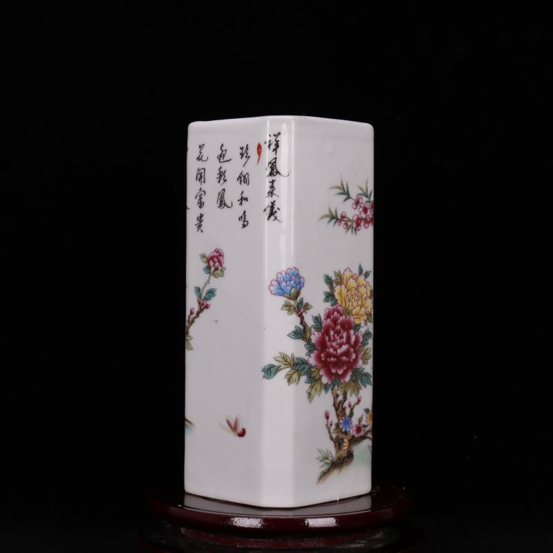 Archaize of jingdezhen porcelain porcelain industry of overall province of the republic of China company pen container antique household decoration as furnishing articles