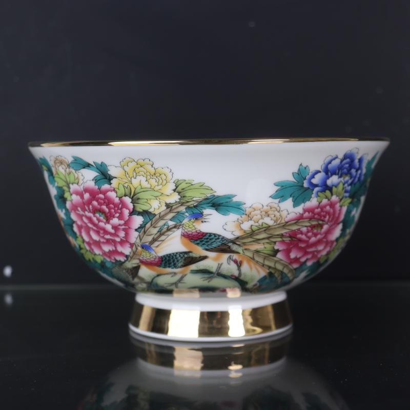 Antique crafts porcelain com.lowagie.text.paragraph 6 inch the qing qianlong fuels the pastel rainbow such use household decorative pattern Chinese penjing collection