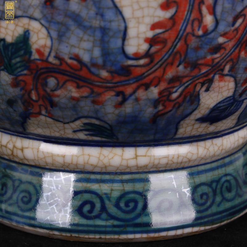 Jingdezhen imitation the qing qianlong year open piece of hand - made colors auspicious phoenix vase archaize play antique old favorites furnishing articles