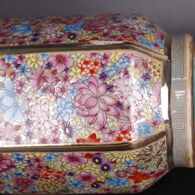 Antique crafts porcelain household of Chinese style living room rich ancient frame penjing collection the qing qianlong pastel decorative pattern design