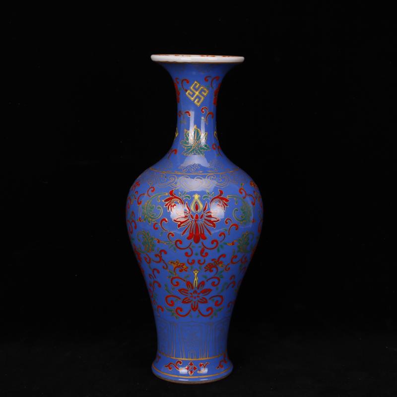 Yongzheng of jingdezhen copy antique vintage boutique colored enamel vase Chinese style classical wind home sitting room ark, furnishing articles