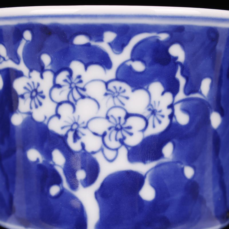 Jingdezhen porcelain three small fleshy plant flower pot art ceramic flower pot adornment cabinet office desk