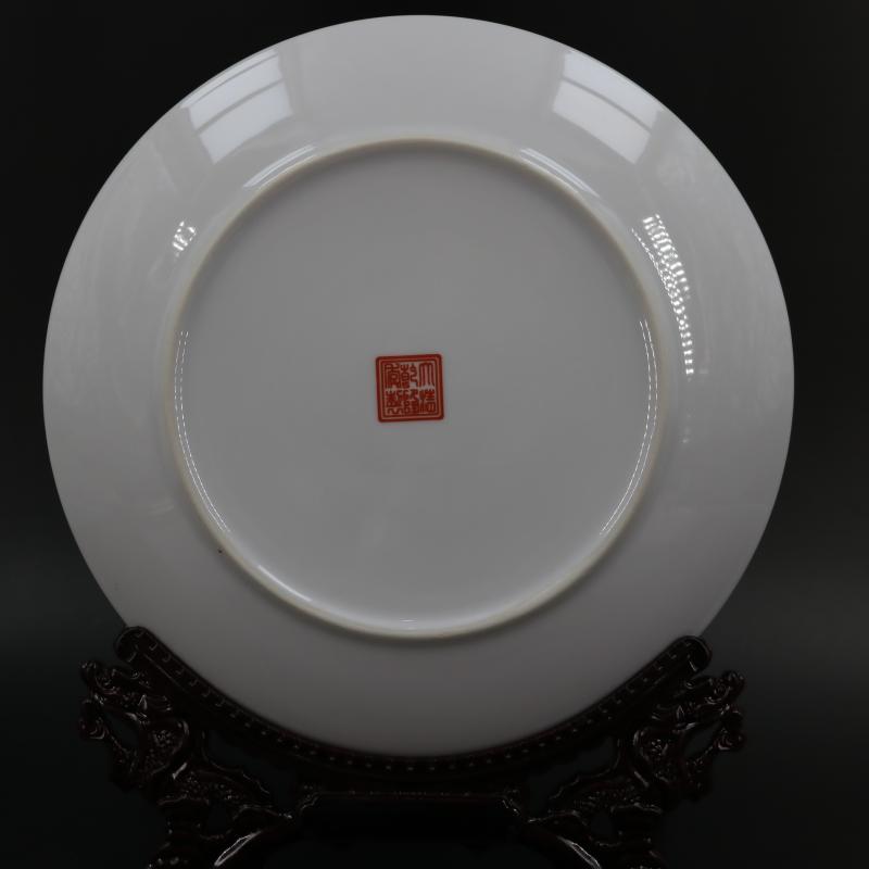 Archaize of jingdezhen porcelain the qing qianlong with lulu to retro decoration furniture study flat plate of furnishing articles