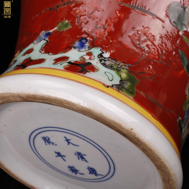 Stories of jingdezhen imitation of the qing emperor kangxi pastel general tank Chinese antique reproduction antique old decorative furnishing articles