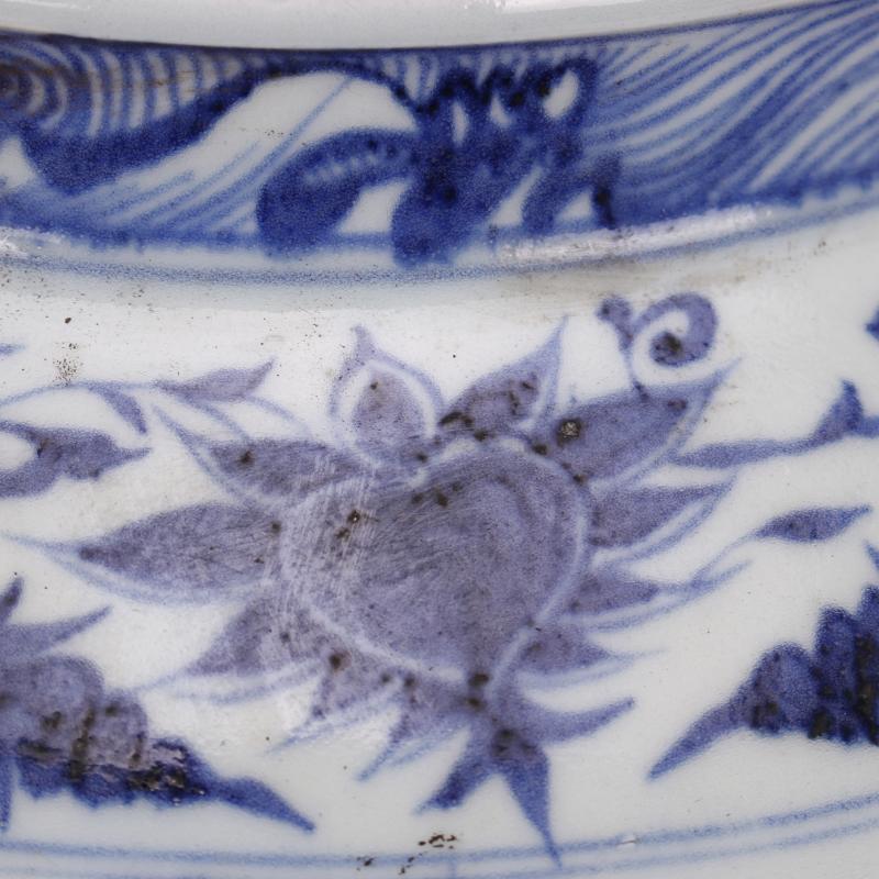 Jingdezhen ceramics vase furnishing articles of Chinese style household adornment hand - made archaize yuan blue and white guiguzi down big as cans