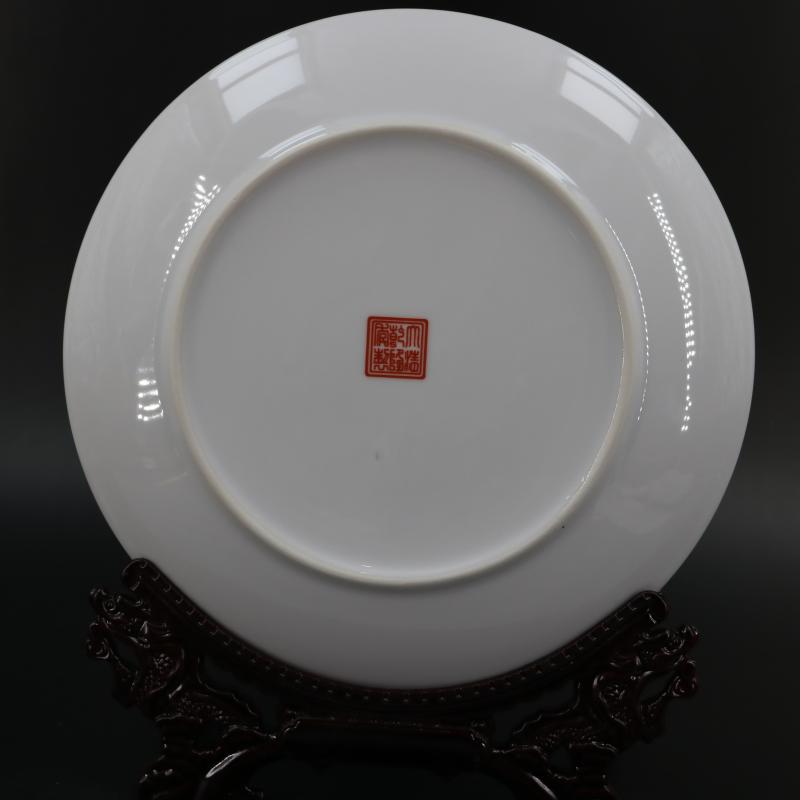 Archaize of jingdezhen porcelain the qing qianlong with beaming grain porcelain plate of restoring ancient ways household adornment furnishing articles