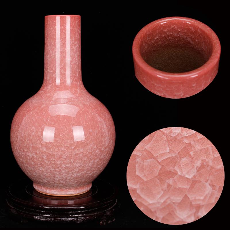 Archaize of jingdezhen porcelain borneol crackle vase classical Chinese style household decorative vase do old antique handicrafts