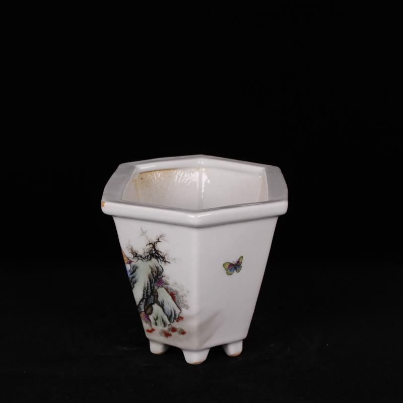 Jingdezhen pastel fleshy celestial being ceramic flower pot in the sitting room balcony desk cabinet flowerpot decorative furnishing articles