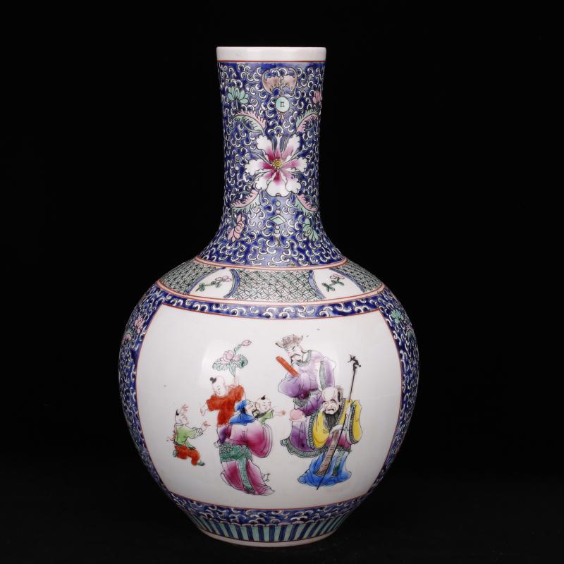 Jingdezhen imitation of the qing emperor kangxi hand - made vases, sitting room of the new Chinese style household decoration as antique antique penjing collection