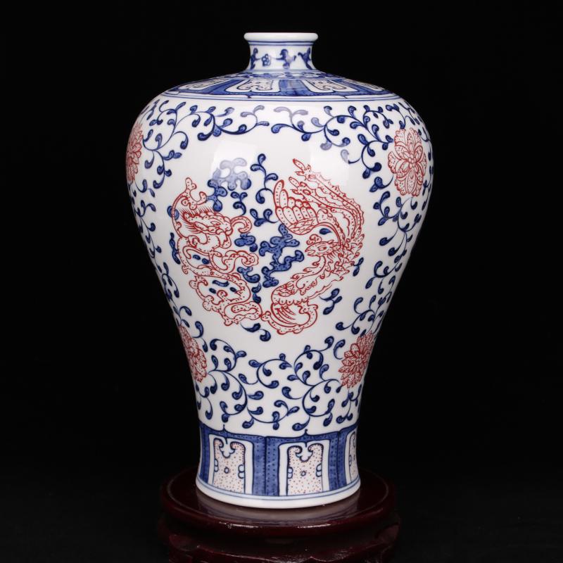 Jingdezhen blue and white youligong imitation qianlong all hand new Chinese style living room boutique household soft adornment company in furnishing articles