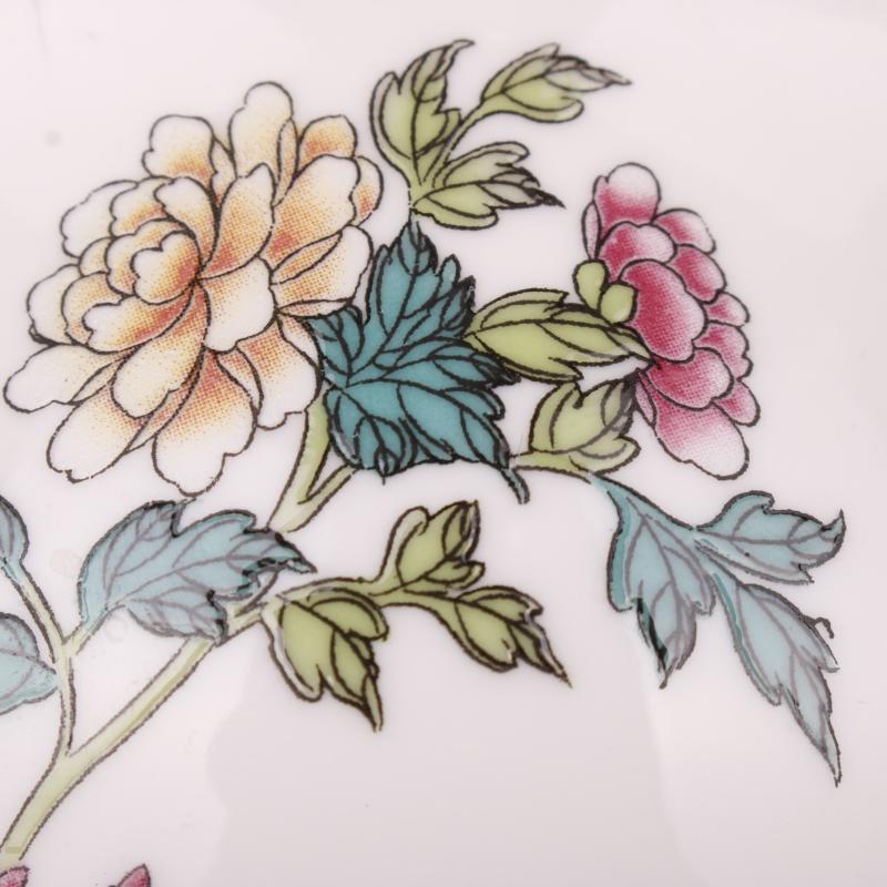 Colored enamel flowers bloom grain bowls Chinese style classical soft adornment art imitation qianlong bowls penjing collection