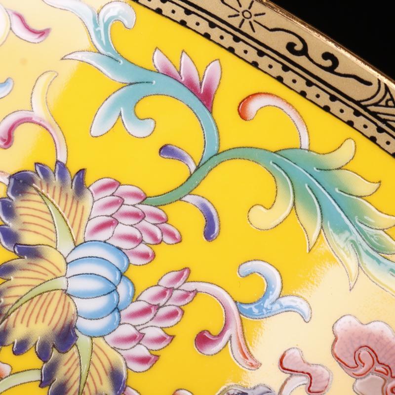 The Qing qianlong high - grade paint colored enamel 25 cm bottom com.lowagie.text.paragraph 10 inches large bowls large bowl classical home furnishing articles