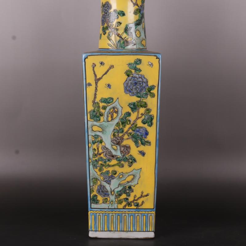 The The qing emperor kangxi pastel four seasons pattern looks antique Chinese porcelain vase household rich ancient frame penjing collection