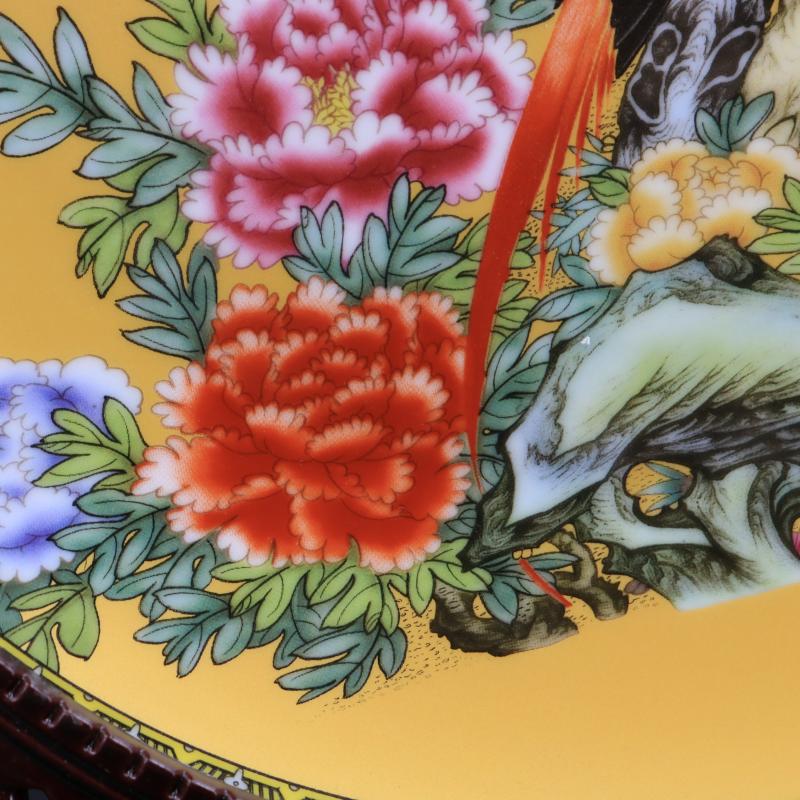 Archaize of jingdezhen porcelain the qing qianlong pastel wealth longevity in com.lowagie.text.paragraph grain flat plate of household adornment furnishing articles