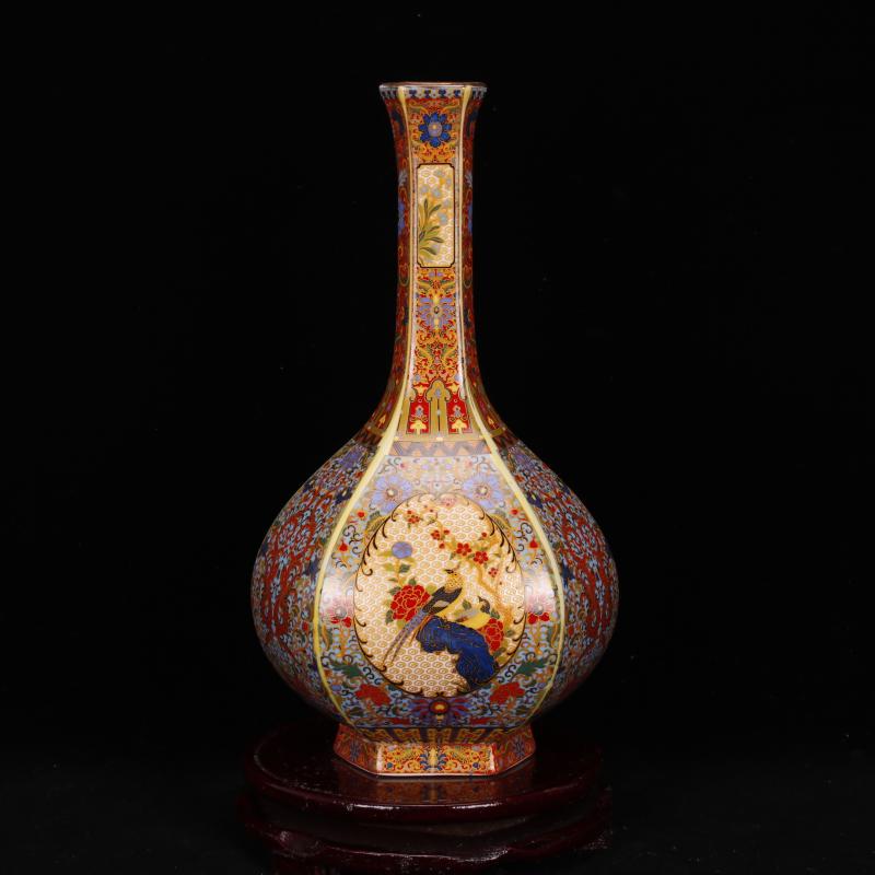 Jingdezhen archaize colored enamel porcelain the qing yongzheng com.lowagie.text.paragraph Chinese antique antique crafts vase archaize home outfit