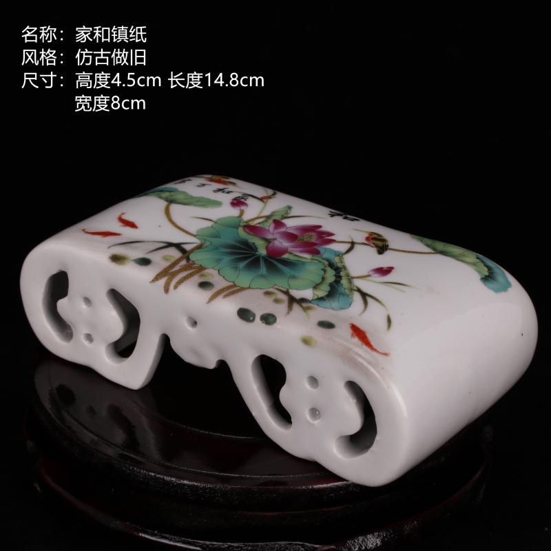 Jingdezhen archaize do old porcelain enamel hand pillow porcelain pillow paperweight basin base imitation collectables - autograph antique ceramic furnishing articles