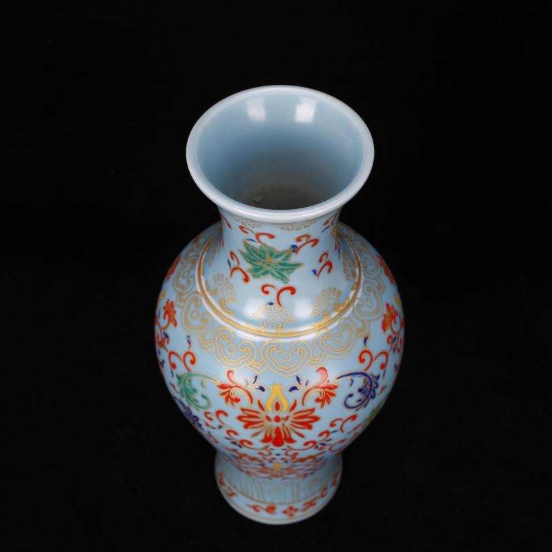 Jingdezhen imitation of the qing dynasty antique antique old goods Wan Shouwen vases, ancient Chinese style restoring ancient ways is sitting room ark of desk furnishing articles