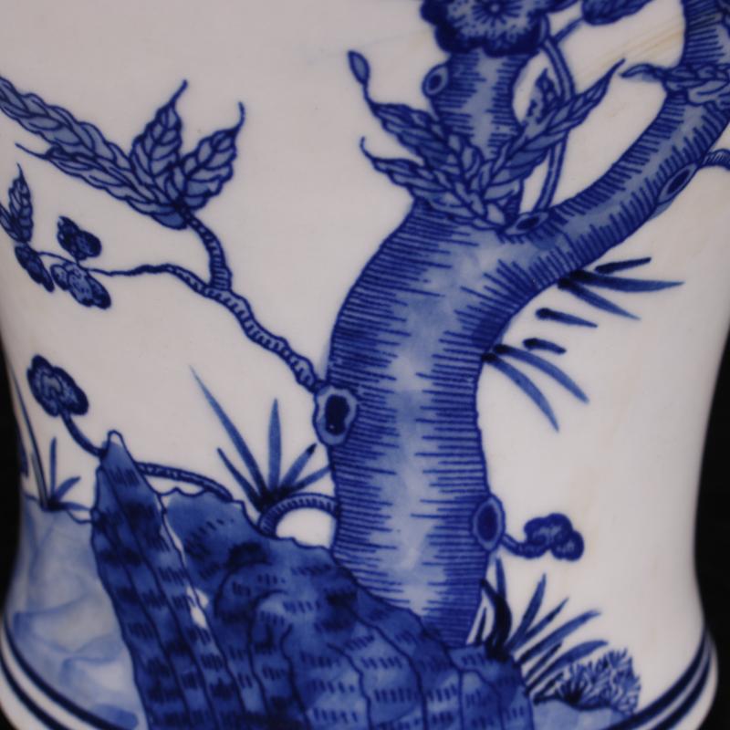 Yongzheng of jingdezhen copy antique blue - and - white youligong live nine general peach as cans bottles of Chinese style household decorative furnishing articles