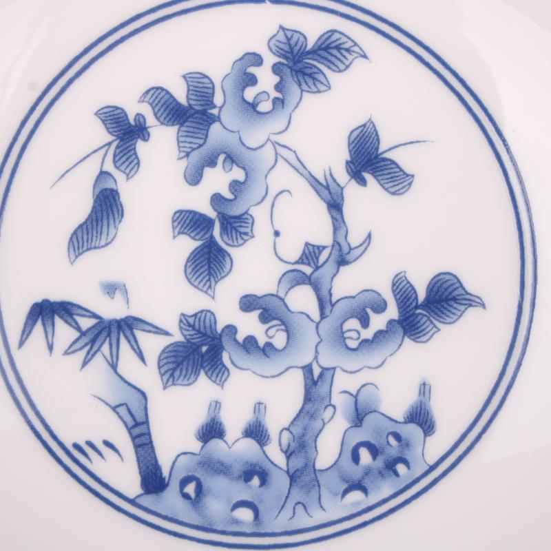 Jingdezhen blue and white longfeng imitation qianlong lotus flowers exquisite decorative bowls archaize handicrafts rich ancient frame furnishing articles