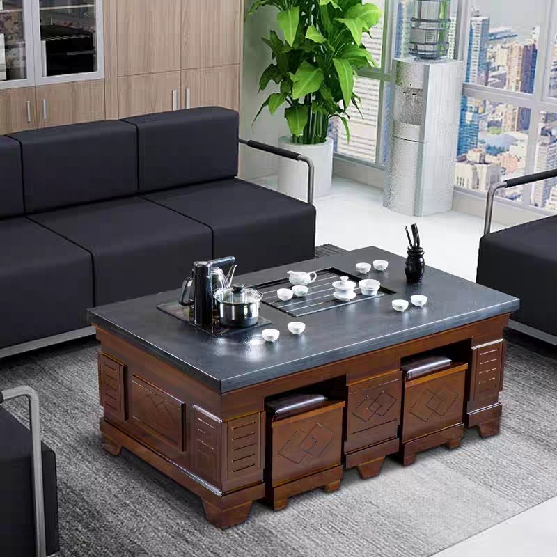 Fire stone kung fu coffee table solid wood simple modern automatic water tea multi-function home table