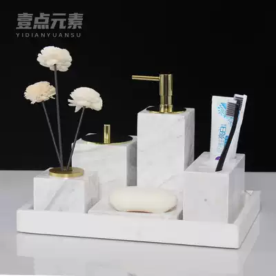Nordic marble bathroom set dressing room wash table rinse Cup hotel bathroom tray wash set light luxury