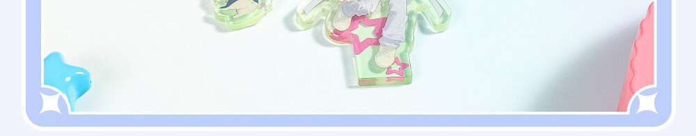 Official Link Click Dream Out acrylic charm four-chain component set
