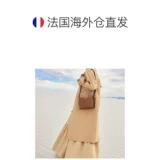 Европейская прямая почтовая рассылка Polene 23 Новая узла леди коньяк переплетается гладкая сумка для плеча телячьей кожи