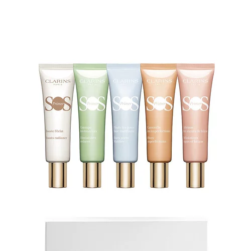 Clarins, легкая и тонкая осветляющая увлажняющая база под макияж, 30 мл, осветляет кожу