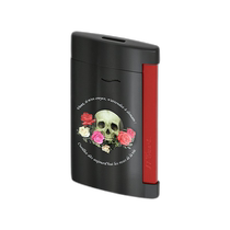 European direct mail S T Dupont French Dupont SLIM 7 series black metal skull flower pattern lighter