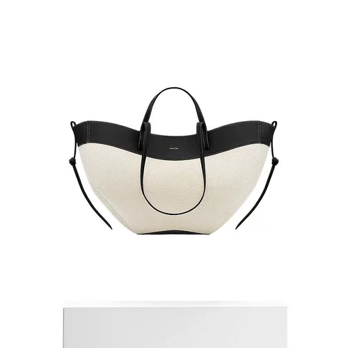 Кожаная вместительная и большая сумка на одно плечо, корзина, коллекция 2023