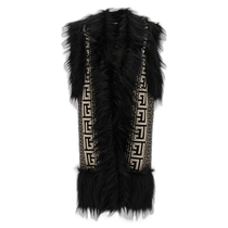 Hong Kong direct mail Balmain Balmain womens interlaced pattern long vest BF1KN050KE67