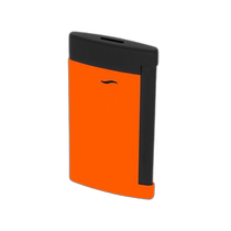European direct mail S T Dupont French Dupont SLIM 7 series bright orange mixed black and blue flame lighter