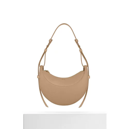 Европейская прямая почтовая почта Polene 2021 Осень и Зимняя Новая Numero Dix Beige Beige Smooth Colf Сумка пол месяца