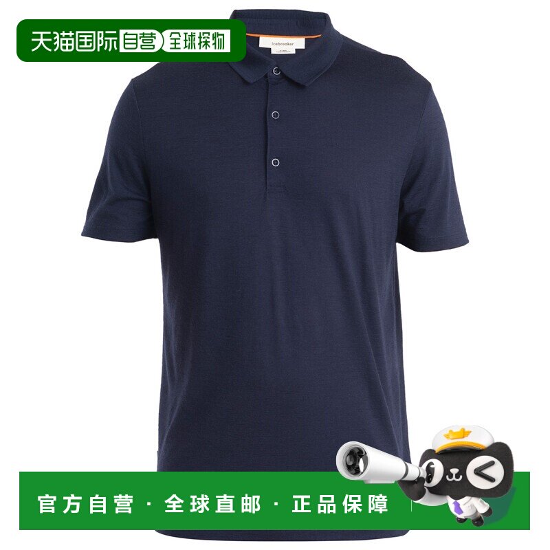 1 hour refundable European direct mail ICEBREAKER men's POLO shirt 2163380MIDNIGHTNAVY CO