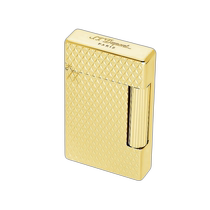 European direct mail S T Dupont French Dupont gold tip brass finish double yellow flame lighter